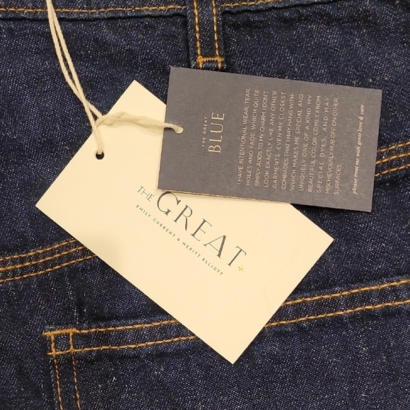 NWT THE GREAT Miner Jeans 27 Cotton Hemp Relaxed Fit - Picture 3 of 7